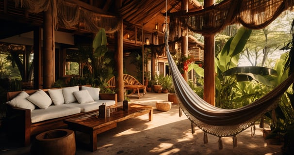 a hammock with a hammock hanging from a hammock