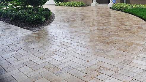travertine driveway cleaning and sealing