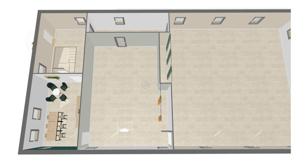 Plan 3D vue de l'est