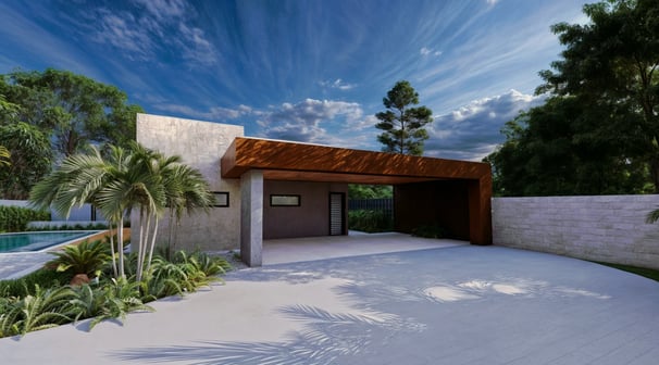 Projeto residencial moderno em Monte Mor - Aborin Arquitetura