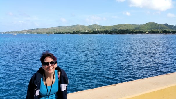 Lady enjoys the Sun in St. Croix, U.S.V.I.