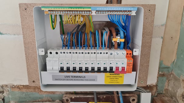 Tidy consumer unit wiring