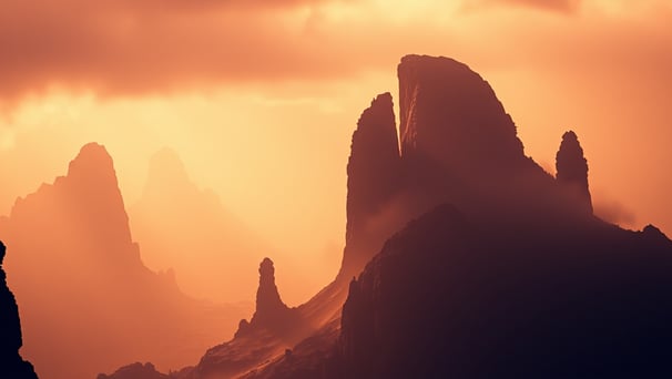 UniverseX - a mountain range with a bird flying over the top of a mountain