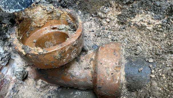 A damaged drain in Warrington