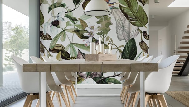 Flores mural vinilo