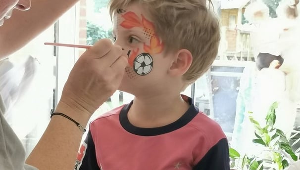 Kindergeburtstag Fussballparty Fussball Junge Kinderschminken Pinselbunt Pinneberg