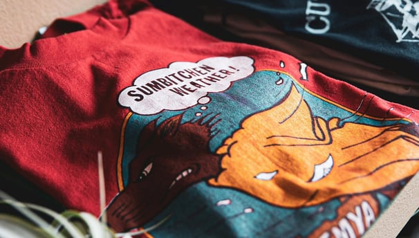 T-shirt with a werewolf print