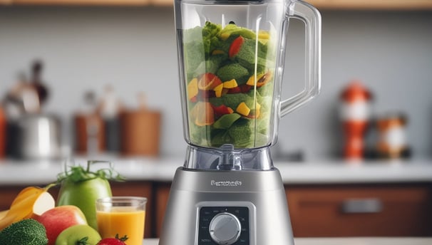 A package of a dietary supplement is prominently positioned on the forest floor, surrounded by dry leaves and blurred natural elements in the background. Partial views of a person appear in the foreground, suggesting outdoor activity.
