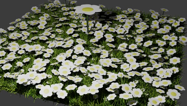 High-quality 3D wildflower scene created for VFX and animations.