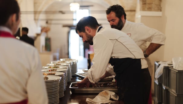 Catering during a wedding organized by Francesco Margaretini
