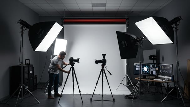 creacion de contenido, camaras profesionales, estudio de grabacion,