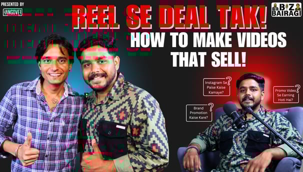 REEL SE DEAL TAK! HOW TO MAKE VIDEOS THAT SELL🧐 #bizbairagi #podcast #interview #podcasting