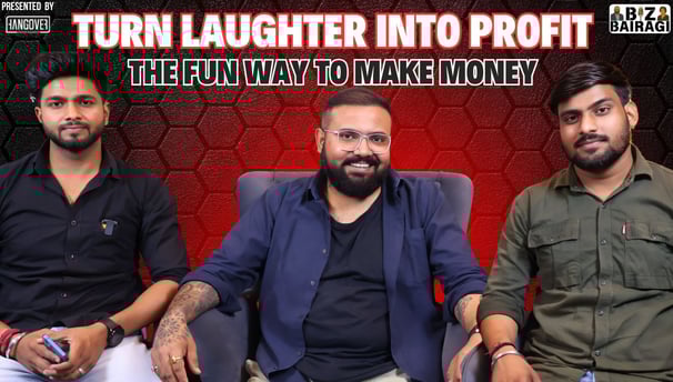 The fun way to make money😱 #podcast #bizbairagi #interview #funny