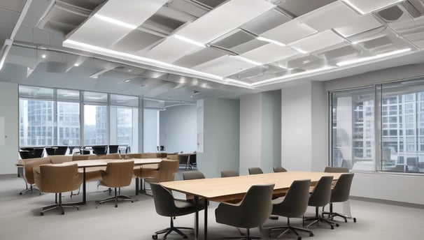 A ceiling design featuring intricate, abstract calligraphic patterns with illuminated cutouts. The patterns appear fluid and artistic, spreading across the entire surface. Gentle lighting enhances the visual appeal, creating a calming atmosphere.
