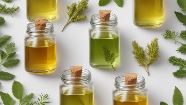A set of four hair care products with white packaging, each featuring the word 'Amla' and an image of green fruit. The products include a herbal conditioning shampoo, herbal hair treatment, herbal hair oil, and herbal hair food.