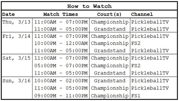 PPA Texas Open | How to Watch