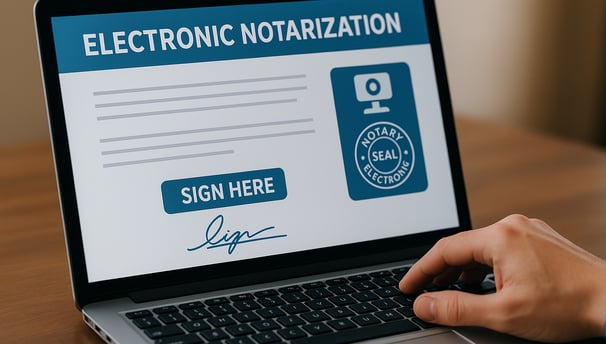 remote notarization occurring on a computer