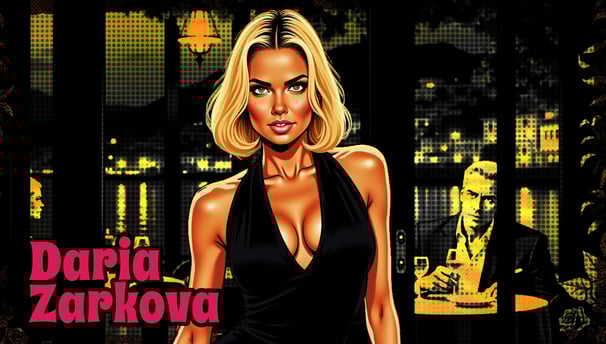 Daria Zarkova, impecable en un vestido negro, atraviesa el restaurante A Mar bajo la mirada calculadora de Rafael Montoro, en