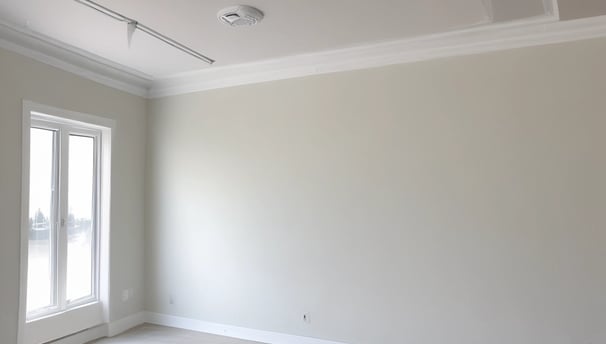 A person wearing a plaid shirt stands next to an organized tool bag filled with various tools such as screwdrivers, pliers, and a flashlight. A power drill, a can of cleaning spray, and coiled yellow cable are also visible. Lush greenery is present in the background.