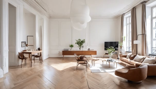 Chantier de rénovation d'appartement après départ de locataire à Paris, géré par L'Atelier BERNARD