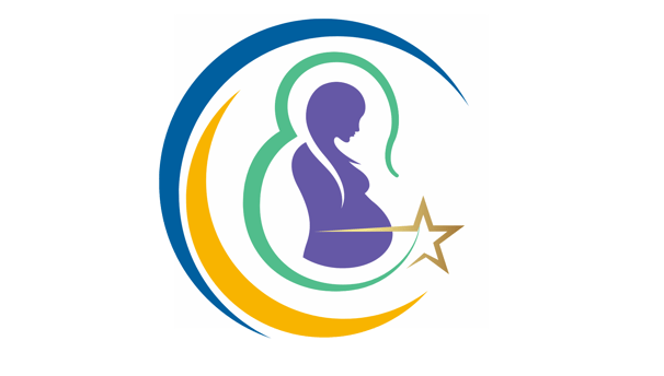 a pregnant woman with a star in the middle of her belly