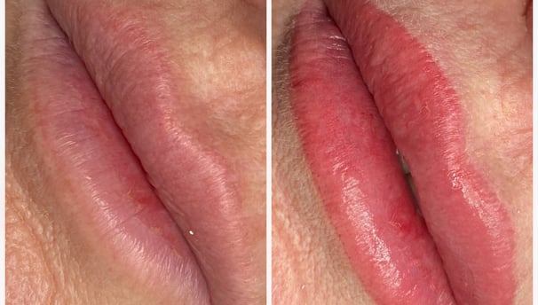 Trucco semipermanente labbra a Bologna. Prima e dopo.