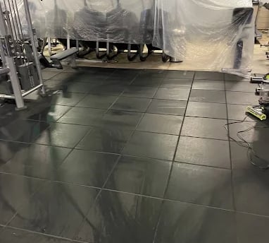 Deep cleaning team scrubbing bathroom tiles in Toronto