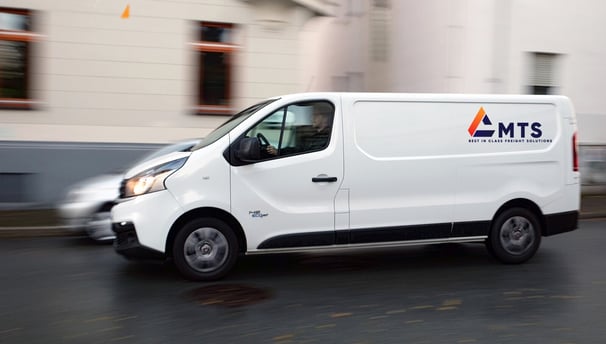 MTS van on way to make a urgent same day delivery