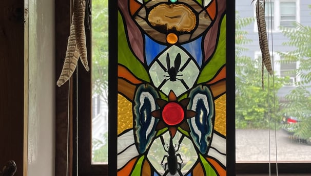 stained glass art piece