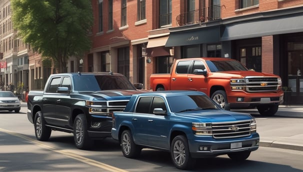 A luxury vehicle in a showroom setting, with a prominent front grille and sleek design. The environment is well-lit, showcasing multiple high-end cars on display.