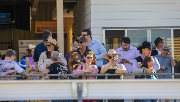 Punters watch the races at Nanango
