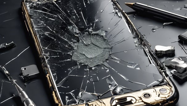 a smart phone with a stethoscope on top of it