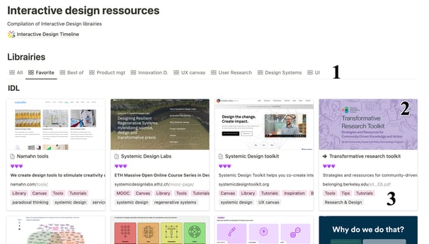 Screenshot de ma librairie de ressources