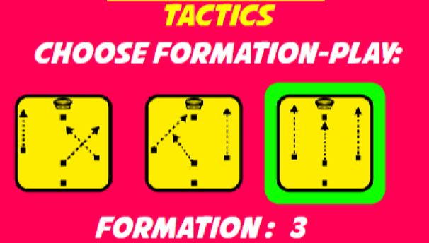 Choose tactics to play netball game on your device