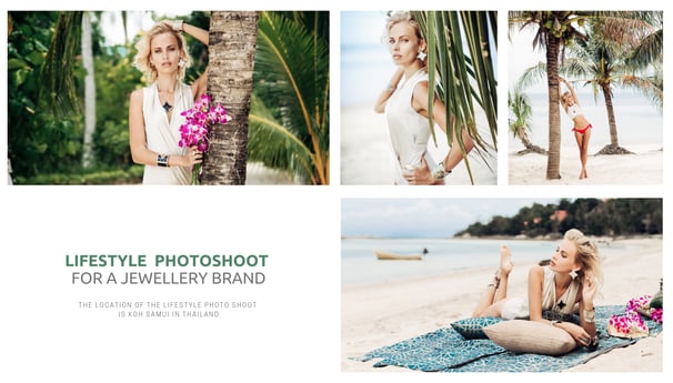 lifestyle photoshoot and SM content for a jewellery brand