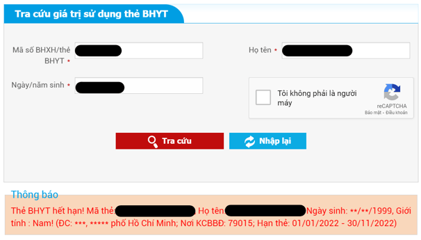 Cách tra cứu bảo hiểm y tế, hạn bảo hiểm y tế, giá trí sử dụng trên trang web bảo hiểm xã hội.