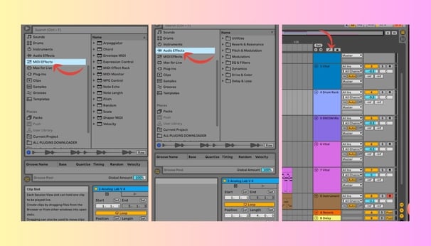 Ableton effects and automation