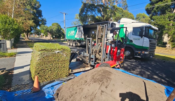 Project renovation, Garden renovation, Landscaping completely newly laid buffalo lawn