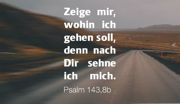 Zeige mir, wohin ich gehen soll, denn nach Dir, Gott, sehne ich mich.