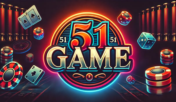 51 game is an online gaming site with multiple games, this imager represents 51 games logo and diffe