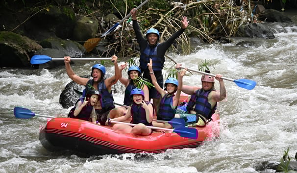 Free hotel pickup for Ubud rafting adventure in Bali