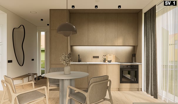 Interjeras, gyvenamasis namas, privatus