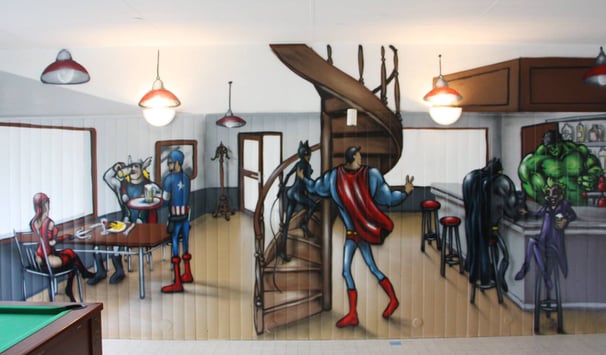 Décor intérieur salle de bar/jeux
