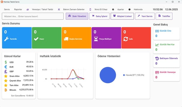 hermias teknik servis ve stok takip programı