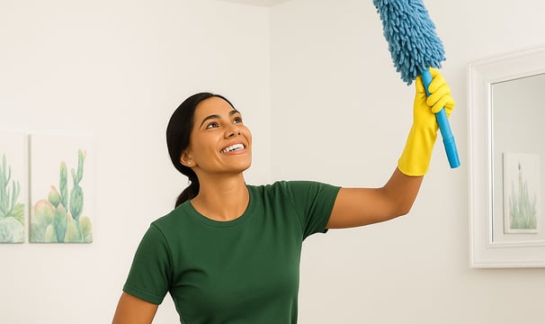 Deep cleaning service by Dust Be Gone professional doing detailed cleaning in Phoenix home