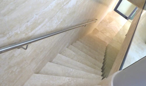White Travertine Tiles, Travertine Stairs