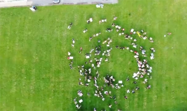 BLM March as seen from above
