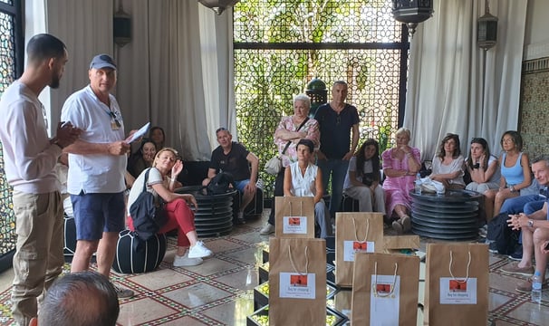Remise des prix de la chasse au trésor événement corporate Marrakech