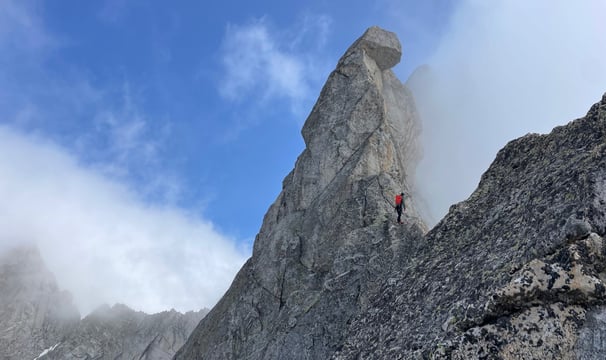 The summit is still far away. Via Bramani on Punta Rasica, Valmasino - Italy