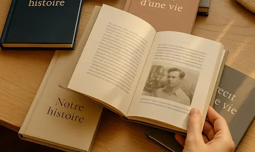 De nombreux formats de biographie et une photo ancienne